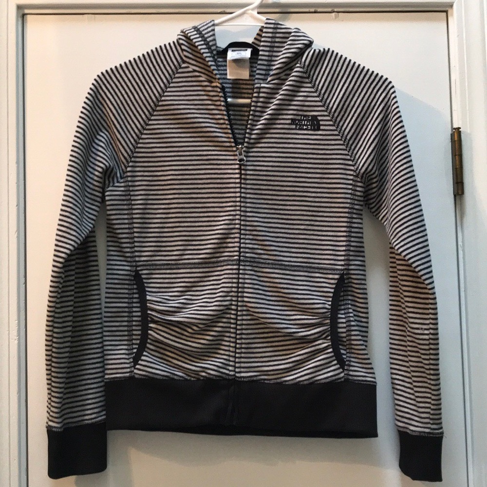 North Face girls fleece jacket mini stripe 10/12